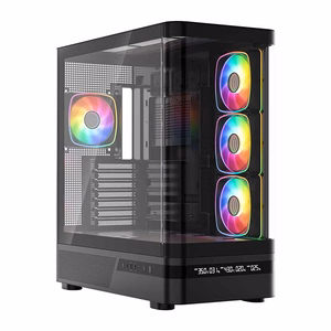 MODECOM kompiuterio korpusas Volcano AQ200 ARGB Midi Juoda