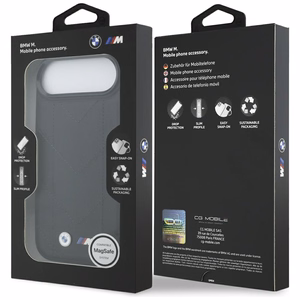 BMW M klostuotas logotipas Magnētinis dėklas iPhone 17 Air - juodas