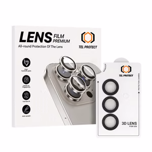 Apsauginis grūdintas stiklas Tel Protect 3D objektyvas ant kameros, skirtas "Samsung Galaxy S26", juodas (3 vnt.)
