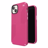 Speck Presidio2 Grip MagSafe - Anti-slip iPhone 14 Plus dėklas (Digitalpink / Blossompink / baltas)