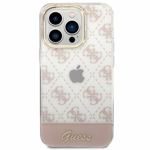Guess GUHCP14LHG4MHP iPhone 14 Pro 6.1" rožinis / rožinis hardcase 4G Pattern Script