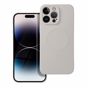 Silikoninis MAG COVER dėklas telefonui iPhone 17 Pro Max titano spalva, suderinamas su MagSafe