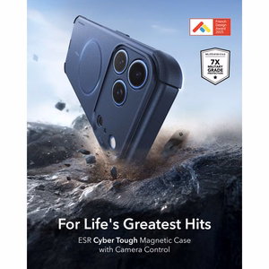 ESR Cyber Tough MagSafe dėklas, skirtas iPhone 18 Pro Max / 17 Pro Max, tamsiai mėlynas