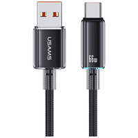 USAMS laidas Cloud Series US-SJ658 6A USB-A į USB-C 1,2m juodas