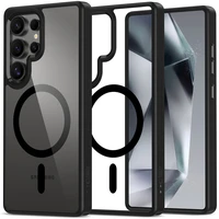 Tech-Protect MagMat MagSafe dėklas telefonui Samsung Galaxy S25 Ultra - skaidrus juodas