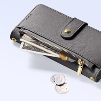 Dux Ducis Lawa iPhone 16e odinis dėklas su nuimama magnetine pinigine - pilkas