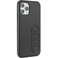 Audi sintetinės odos dėklas telefonui iPhone 11 Pro 5.8" juodas/juodas kietas dėklas AU-TPUPPCIP11-TT/D1-BK