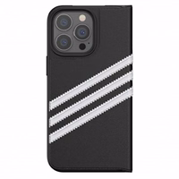 Adidas OR knygelės tipo dėklas PU iPhone 13 Pro / iPhone 13 – juodas ir baltas