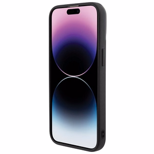 Guess Disko Metalinis Užrašas dėklas telefonui iPhone 15 Pro - juodas