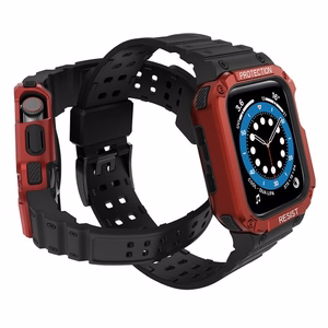 Apyrankė "Strap Band" skirta Apple Watch 42mm/44mm/45mm (juodas + raudona)