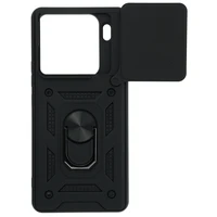 Slide Camera Armor dėklas telefonui Xiaomi 15 Pro 5G juodas