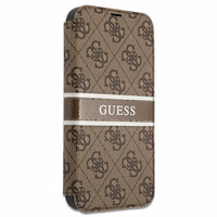 Guess GUBKP13L4GDBR iPhone 13 Pro / 13 6.1" rudas/rudas knyginis dėklas 4G Stripe