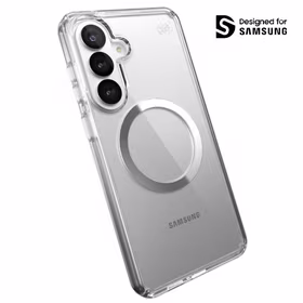 Speck Presidio Perfect-Clear Magnet - Samsung Galaxy S26+ MagSafe dėklas (Clear/Clear/sidabrinis)