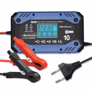 Qoltec 52482 зарядное устройство для автомобильного аккумулятора 12/24 V черный, синий
