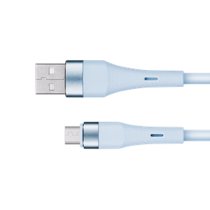 Kruger&Matz Basic USB–microUSB silikoninis kabelis, 1 m, mėlynas