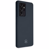 Dėklas telefonui Mercedes Silikoninis Line dėklas Samsung Galaxy S21 Ultra mėlynas
