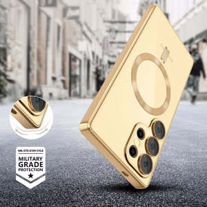 Tech-Protect MagFlex Magnetinis Dėklas Samsung Galaxy S25 Ultra - Permatomas Auksinis