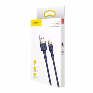 Baseus Cafule Lightning kabelis 1.5A 2m (auksinis + tamsiai mėlynas)