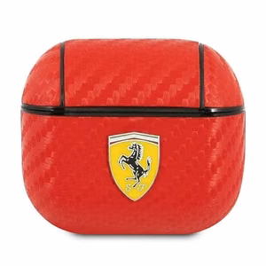 Ferrari FESA3CARE AirPods 3 dėklas raudonas/raudonas On Track PU Carbon