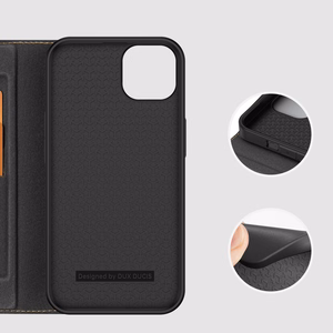 Dux Ducis Skin X2 dėklas telefonui iPhone 14 Plus su magnetine uždanga juodas