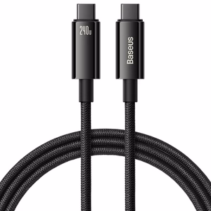 USB kabelis Baseus Tungsten 240W USB-C to USB-C 1.0m juodas CAWJ040001