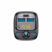 "Forever" FM siųstuvas BT 2 x USB-A 1 x USB-C PD 30W TR-370 juodas