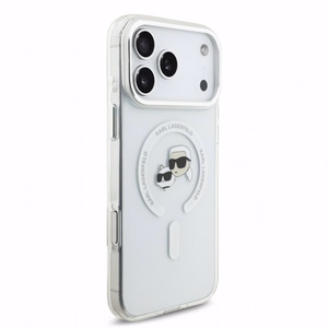 Dėklas Karl Lagerfeld IML K&CH Heads Metal Frame MagSafe Apple iPhone 18 Pro Max