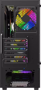Savio Noctis Glass RGB Cube korpusas, juodas