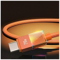 Laidas USAMS U93 240W USB-C į USB-C 1.2m oranžinis