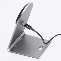 FORCELL F-ENERGY Flip Charge Qi2 15W belaidis įkroviklis suderinamas su MagSafe sidabrinis