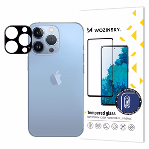 9H grūdintas stiklas iPhone 15 Pro Wozinsky Full Camera stiklas - juodas