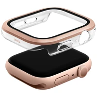 Uniq Voute dėklas su grūdintu stiklu Apple Watch 10 46 mm - rožinis auksas