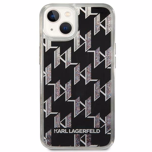 Dėklas telefonui Karl Lagerfeld KLHCP14MLMNMK iPhone 14 Plus 6.7\" juodas / juodas Liquid Glitter Monogram