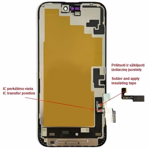 Ekranas skirtas iPhone 16 Plus, LTPO Soft OLED, 60Hz