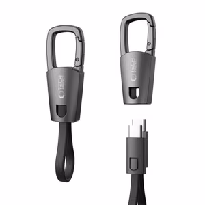 Кабель Tech-Protect Ultraboost DNA с брелоком USB-C PD 60W 3A - серый