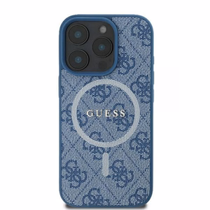 Guess 4G žiedo klasikinio logotipo magnetinis dėklas telefonui iPhone 16 Pro - mėlynas