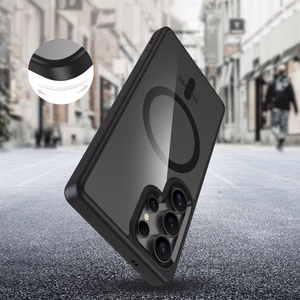 Tech-Protect MagMat MagSafe dėklas telefonui Samsung Galaxy S25 Ultra - skaidrus juodas