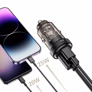 Tech-Protect CC45W automobilinis įkroviklis USB-C PD 45W / USB-A QC 3.0 - juodas