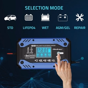 Qoltec 52482 зарядное устройство для автомобильного аккумулятора 12/24 V черный, синий