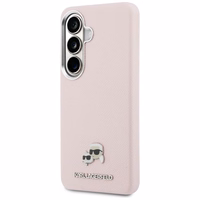 Karl Lagerfeld dėklas Saffiano KC Metal Logo MagSafe Samsung Galaxy S26 Plus rožinis