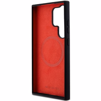 AMG silikoninis anglies rašto MagSafe dėklas telefonui Samsung Galaxy S24 Ultra - juodas