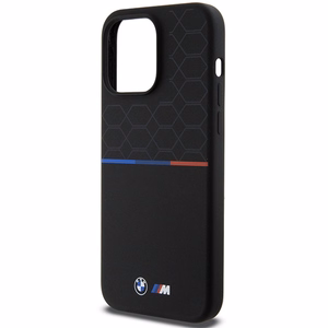 BMW M Silikoninis raštuotas Magnetinis dėklas telefonui iPhone 15 Pro Max - juodas
