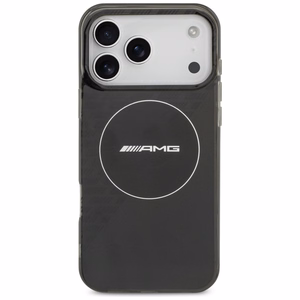 AMG Dvigubo sluoksnio permatomas dūminis magnetinis dėklas telefonui iPhone 17 Pro Max - juodas
