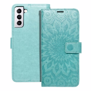 MEZZO knyginis dėklas telefonui SAMSUNG A12 / M12 mandala žalia