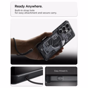 Spigen Ultra Hybrid Mag MagSafe Dėklas for Samsung Galaxy S26 Ultra Zero One - Clear juodas