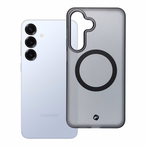 FORCELL F-PROTECT Lygiai su dviejų sluoksnių 4D technologija, militarinio kritimo testo suderinamas su MagSafe SAMSUNG S25 PLUS - dūminis juodas