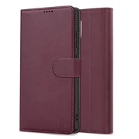 Dėklas Fancy Wallet Samsung A515 A51 tamsiai raudonas