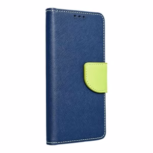 Чехол-книжка для Xiaomi Redmi NOTE 13 PRO 4G Fancy Book тёмно-синий / лаймовый