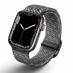 Uniq Aspen pintas dirželis skirtas Apple Watch 1/2/3/4/5/6/7/8/SE/SE2 44/42/45mm - pilkas