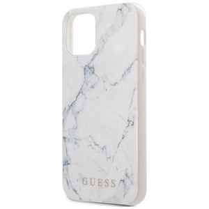 Guess Marmurinis dėklas telefonui iPhone 12 mini 5.4" - baltas